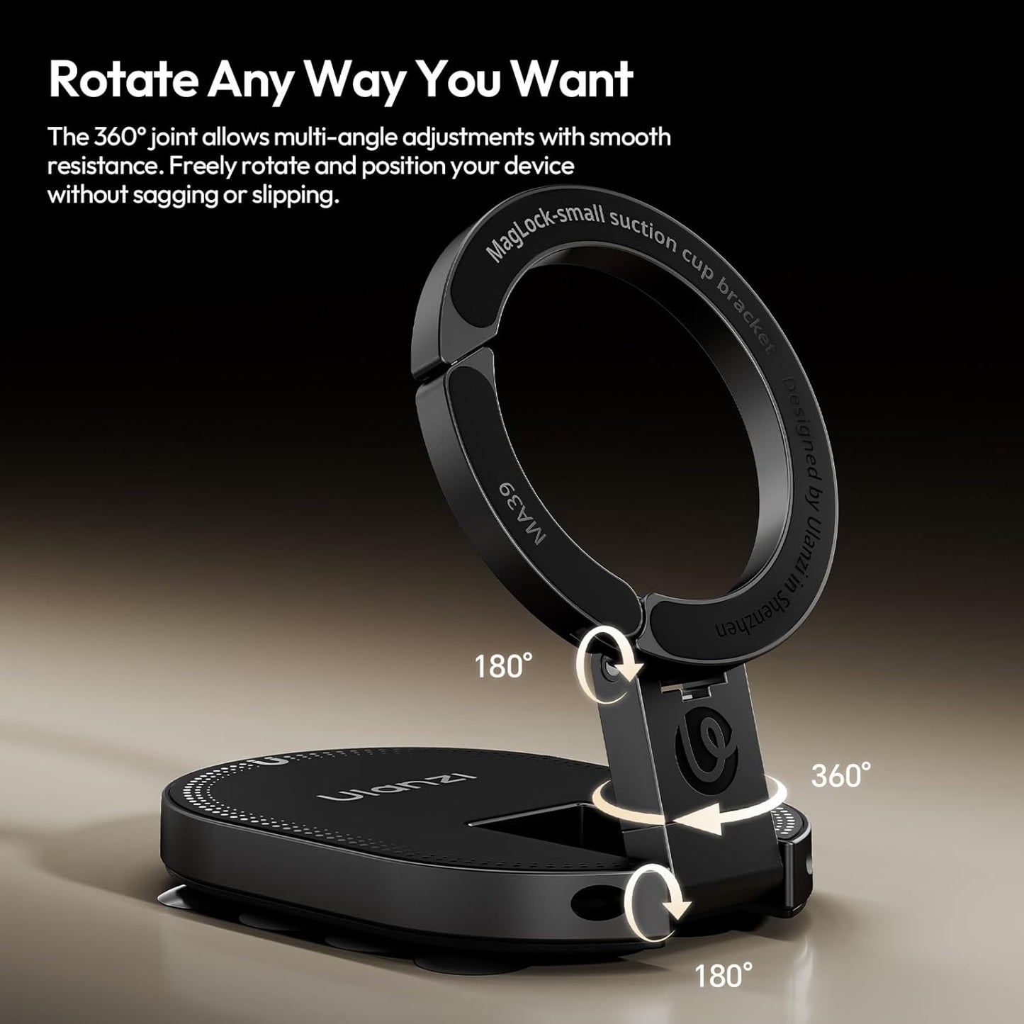 ULANZI MA39 3-in-1 Magnetic Phone Holder for MagSafe with 360¬∞ Rotatable Mount