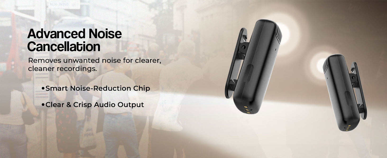 Ulanzi J12 Wireless Lavalier Mic for USB-C, iPhone & iPad, 2in1 Adapter, 65ft Range, Case