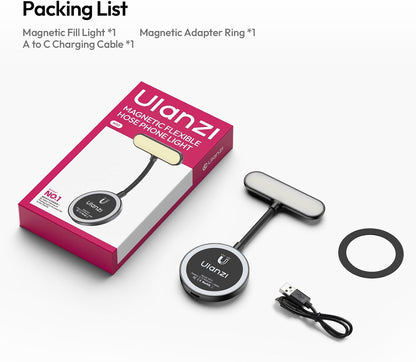 ULANZI M10 Magnetic Selfie Light Gooseneck | 2500-4500K, 5 Modes, MagSafe