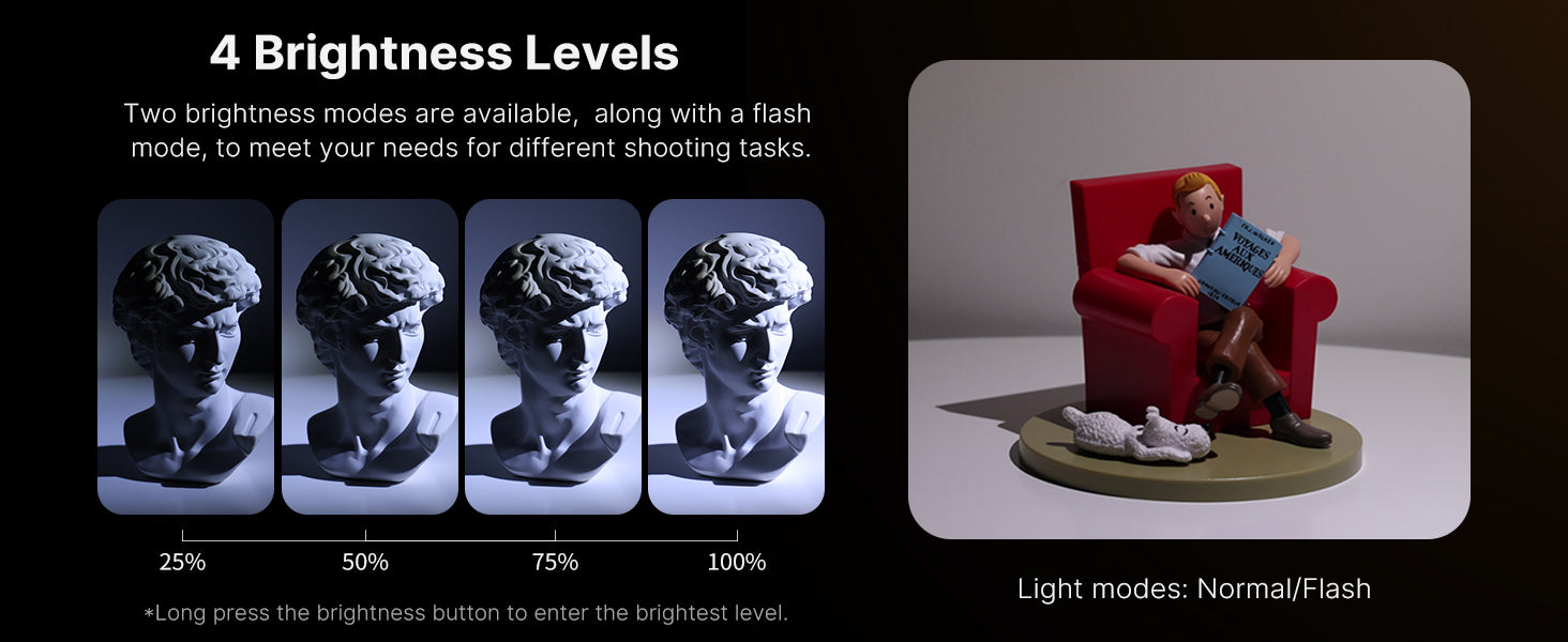 Ulanzi LM07 LED Flashlight 2000K-8000K, Bi-color, 2000mAh, Zoomable