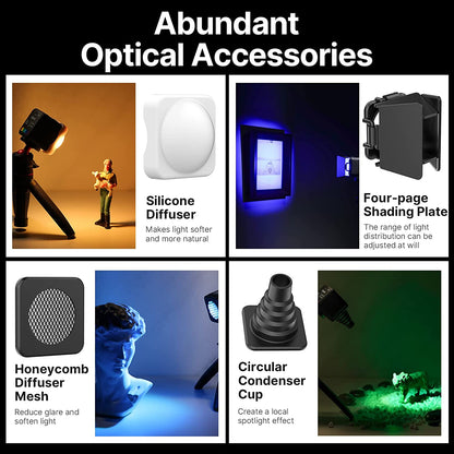 L2 COB RGB LED Video Light, 360Â° Full Color Portable Led Light for Camera Lighting, Magnetic Super Mini Cute Cube Light for Toy, Stop Motion and Micro Photography
