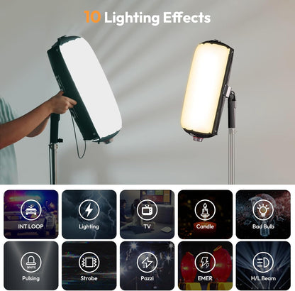 Ulanzi AL60 Inflatable Tube LED Light, 2700Kâ€“6500K CRIâ‰¥96, 10 FX, Type-C
