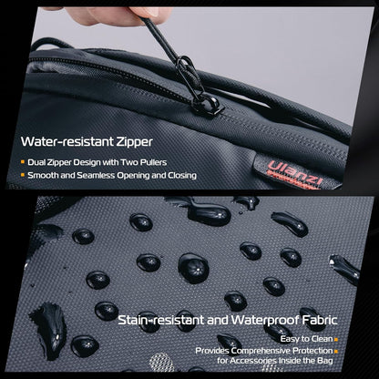 ULANZI Traker Tech Pouch Mini 2L, Electronics Organizer, Black, 220Ã—95Ã—140MM