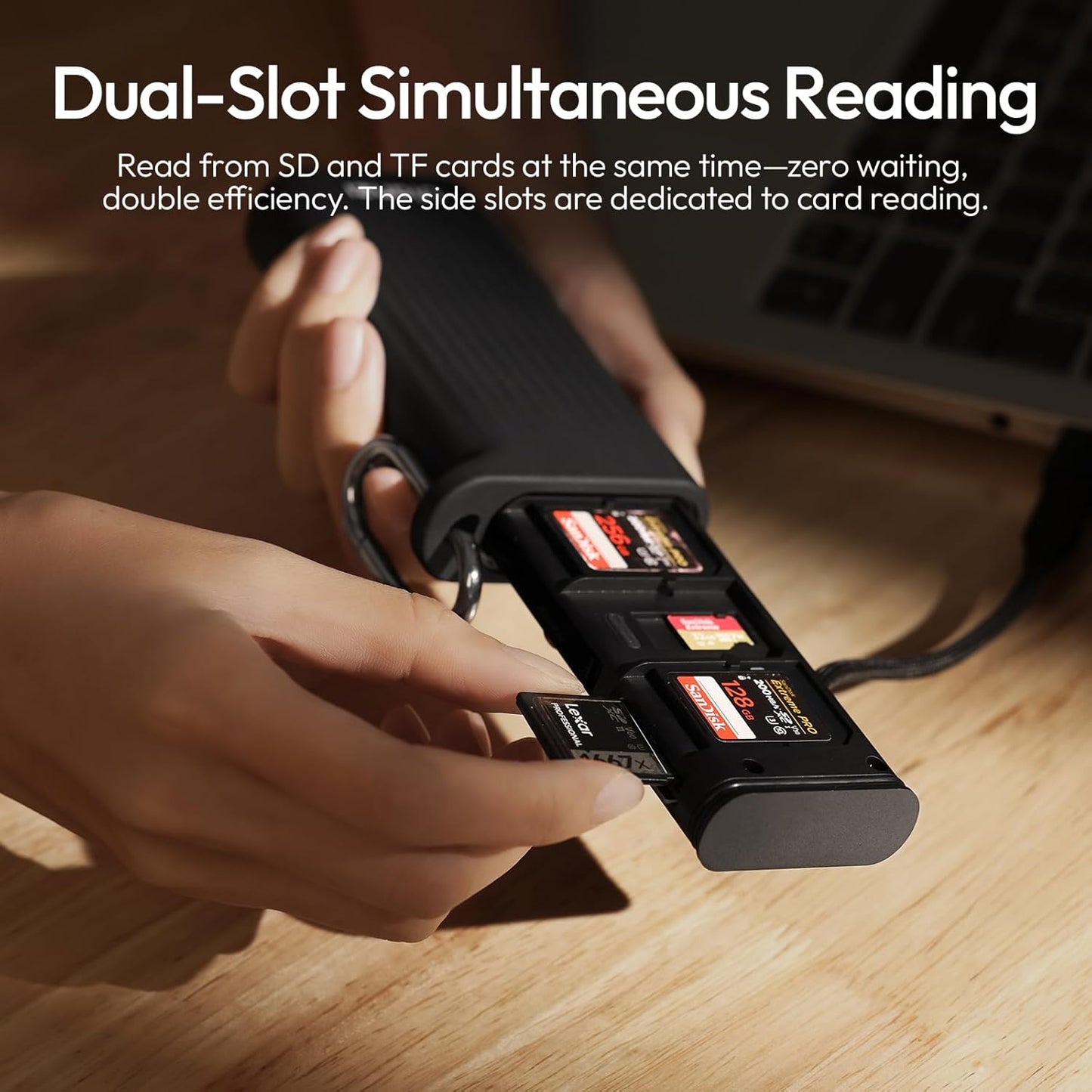 ULANZI CR2 SD TF Card Reader Case USB-C UHS-II IP54 High Speed (Black)
