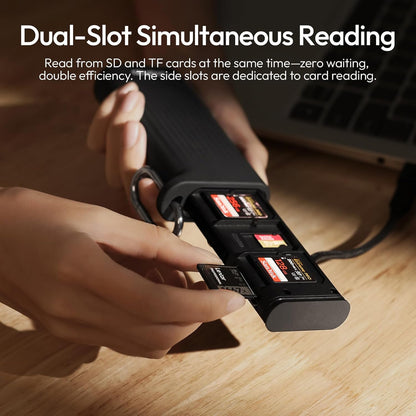 ULANZI CR2 SD TF Card Reader Case USB-C UHS-II IP54 High Speed (Black)