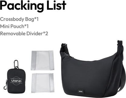 ULANZI HMN1 Camera Shoulder Sling Bag, DSLR Travel Storage, Black