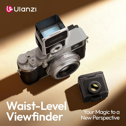 ULANZI VF01 28mm Waist-Level Viewfinder 35/50 Lines Magnetic Hood Black