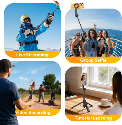 ULANZI SK26 Magnetic 44.5'' MagSafe Tripod/Selfie Stick w Remote iPhone 17 Pro & All