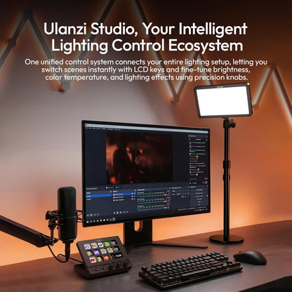ULANZI D200X Stream Controller 14 LCD Keys & 8-in-1 USB-C Hub 4K HDMI