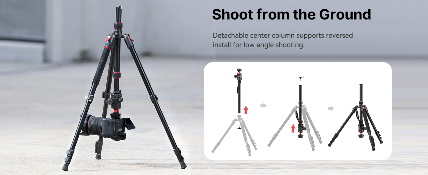 ULANZI TT31 72.4" Tripod/Monopod, 33lb Load, QR Plate, 360Â° Head for DSLR/Video