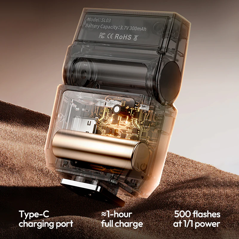 1-Hour Charge, 500 Flashes