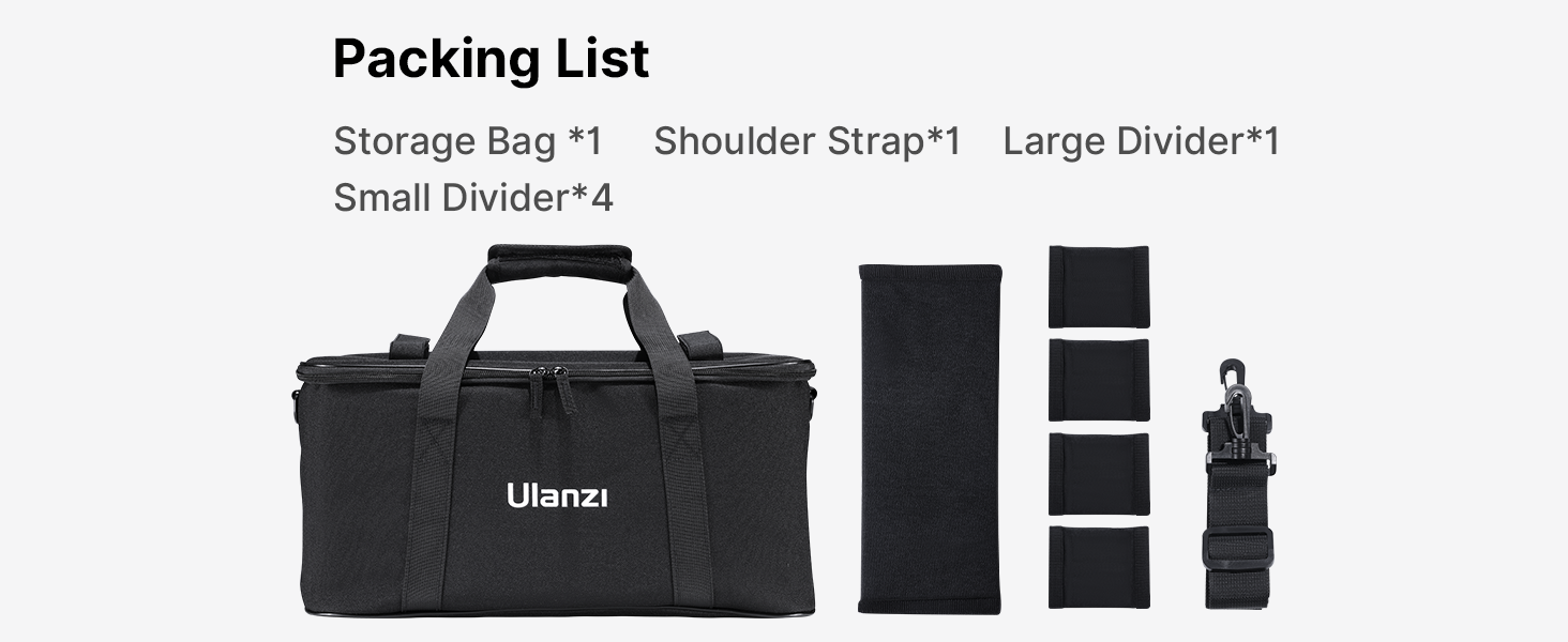 ULANZI OM-01 Carrying Bag, Foam Padded for Studio Tripods, Stands, Softboxes, Travel