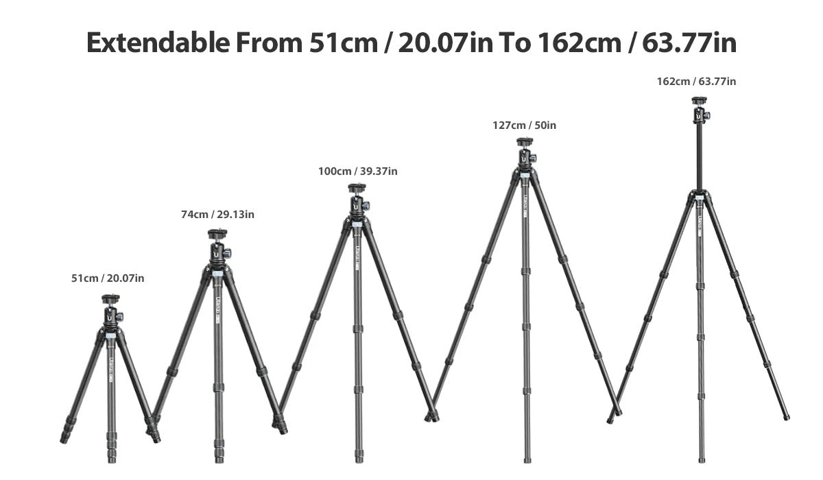 Ulanzi MT-60 Carbon Fiber Portable Travel Tripod