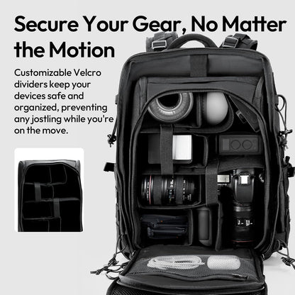 ULANZI BC007 28L Camera Backpack, DSLR Bag w/ Quick Access & Dividers