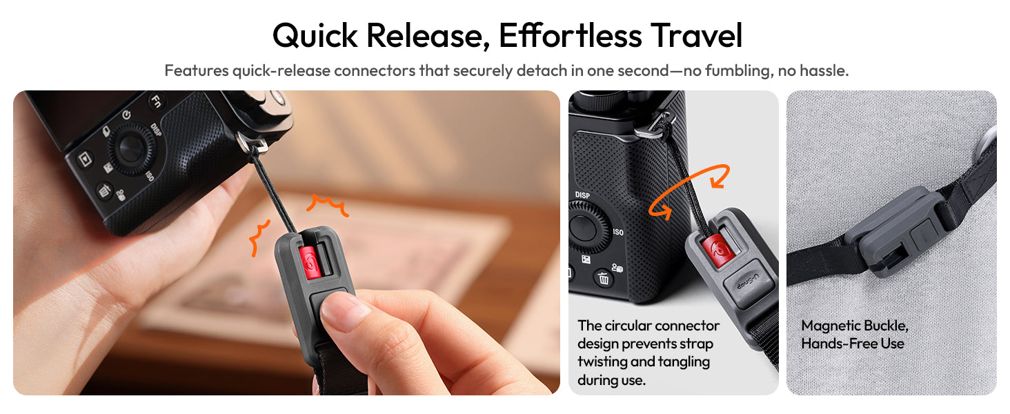 ULANZI YF01 Camera Strap USB-C Cable, 3-in-1 Quick Release, 51-59"