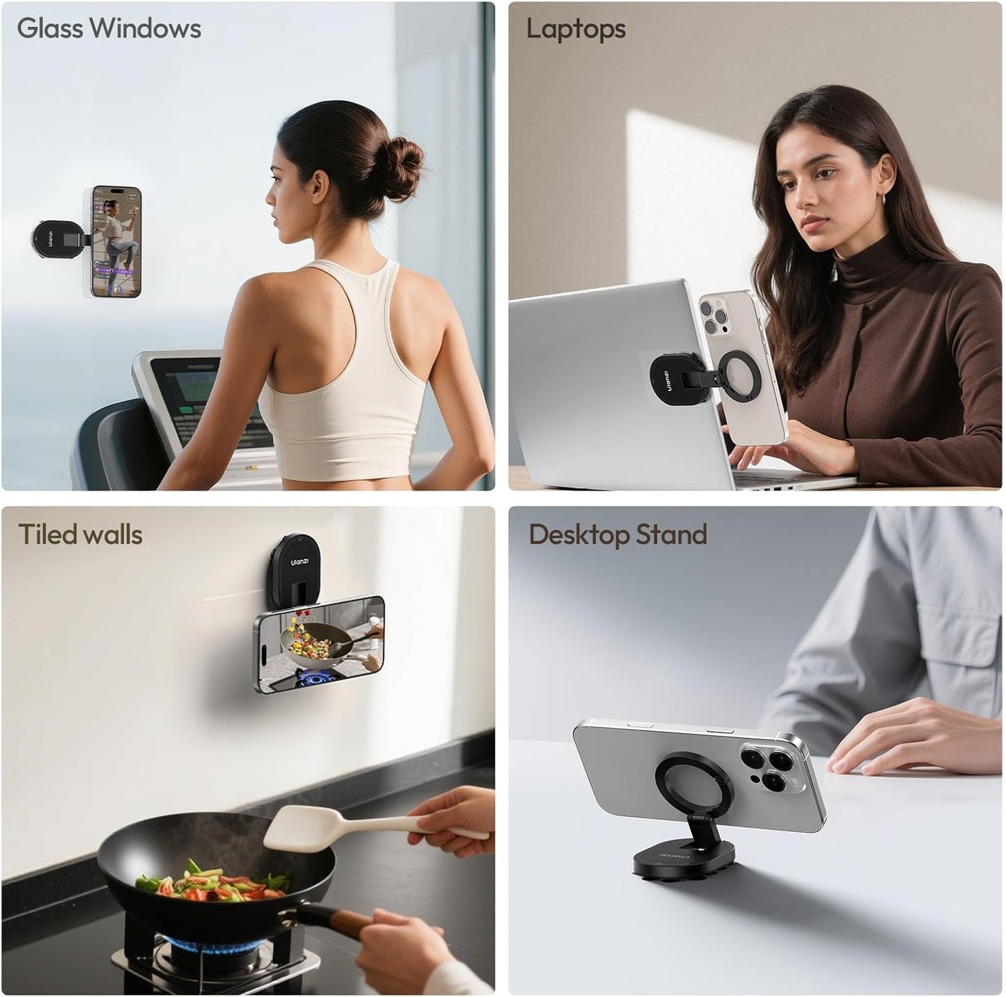 ULANZI MA39 3-in-1 Magnetic Phone Holder for MagSafe with 360¬∞ Rotatable Mount