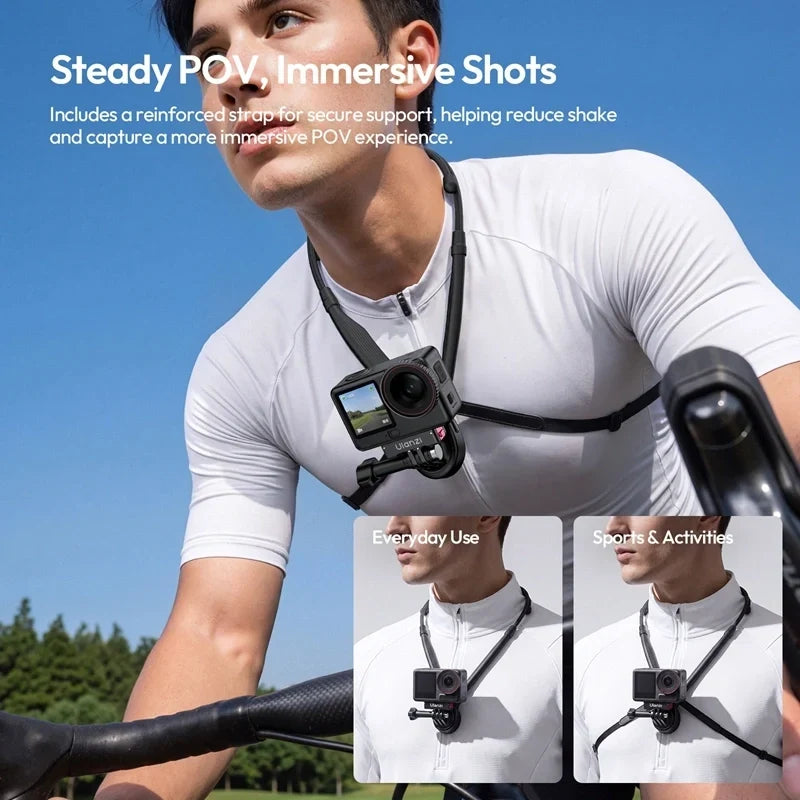 ULANZI ZJ09 Flexible POV Neck Mount, Magnetic Action Camera Holder