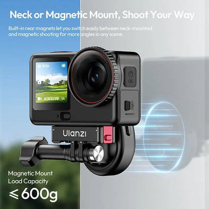 ULANZI ZJ09 Flexible POV Neck Mount, Magnetic Action Camera Holder