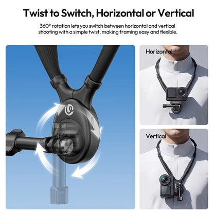 ULANZI ZJ09 Flexible POV Neck Mount, Magnetic Action Camera Holder