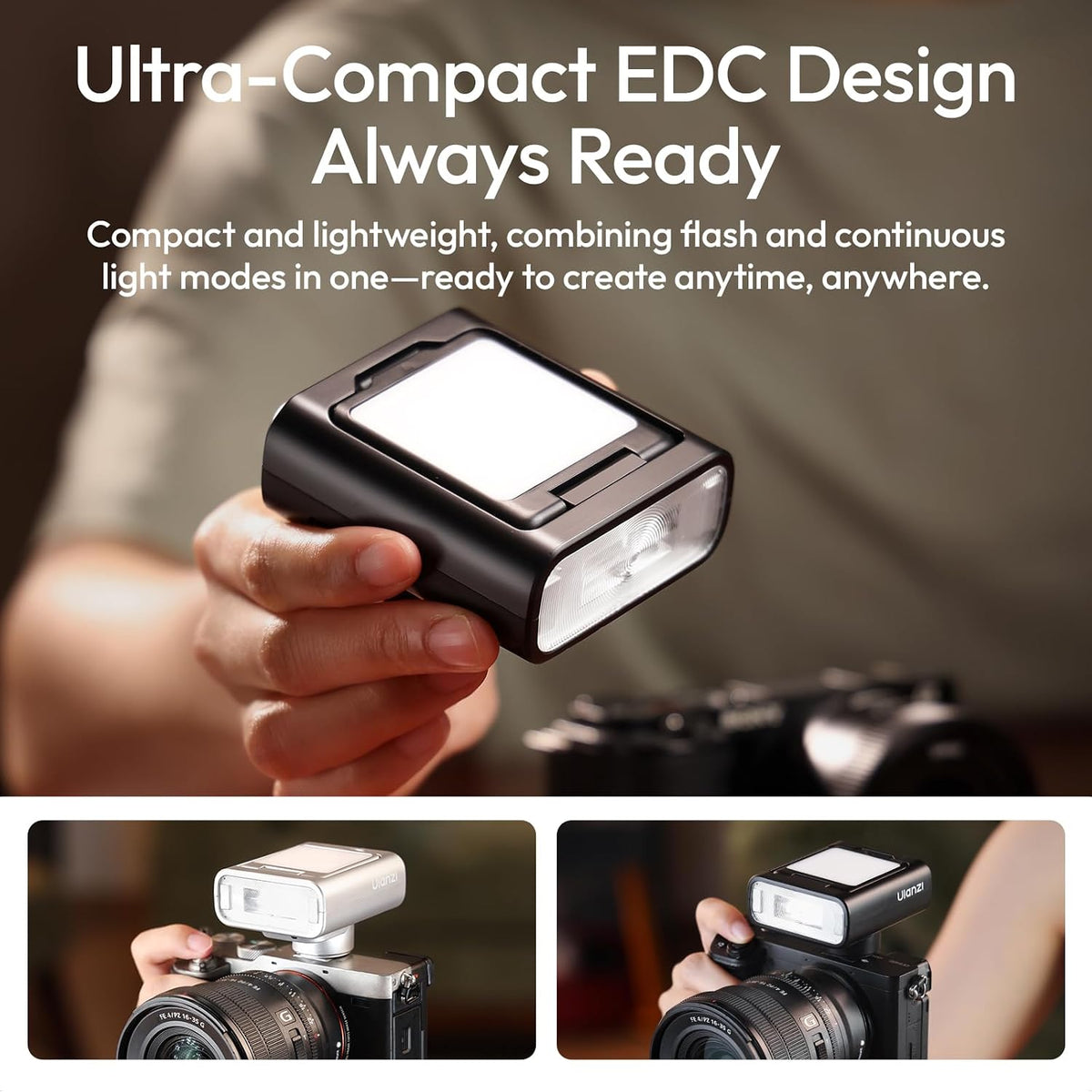 ULANZI FT16 TTL Camera Flash for Sony, GN16 Speedlite Camera Light 6500K