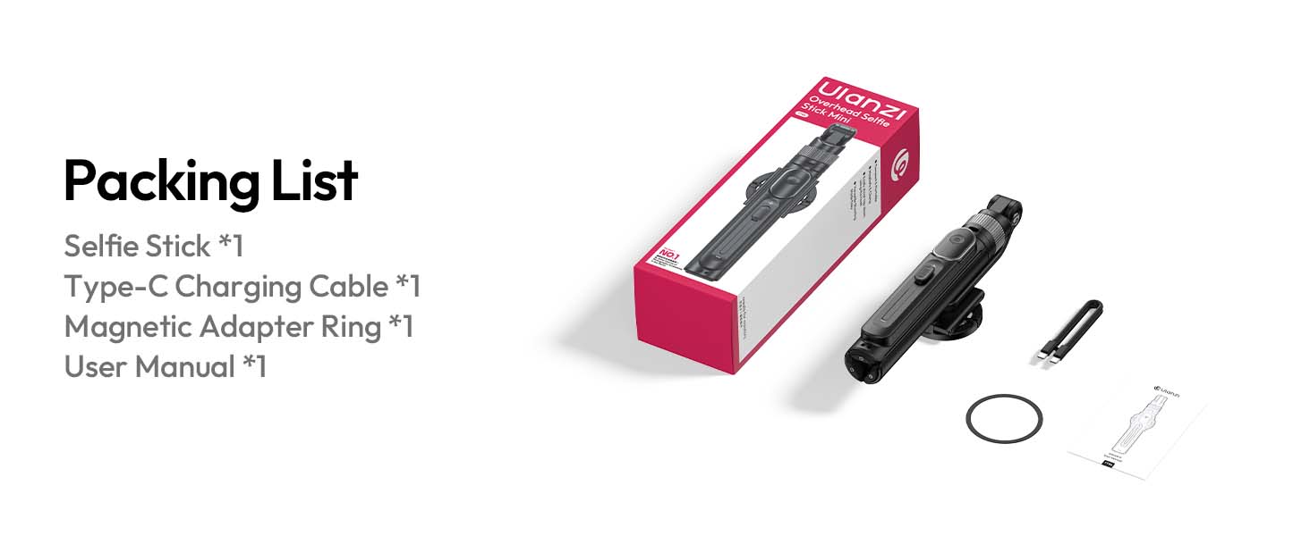 ULANZI TT86 Magnetic Tripod for iPhone 17, 35" Selfie Stick, Remote