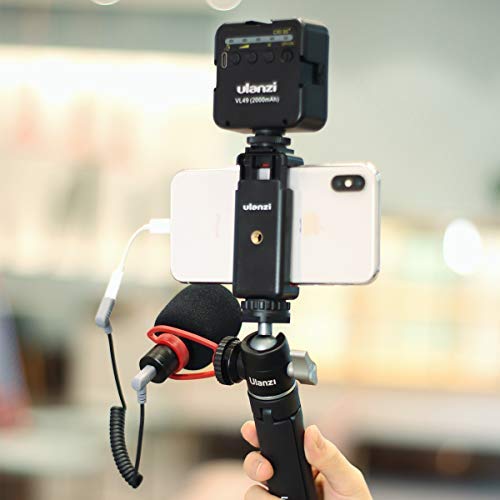 ULANZI U-60 Mini Ball Head, Dual Cold Shoe Mount, Aluminum Alloy 360Â° Swivel