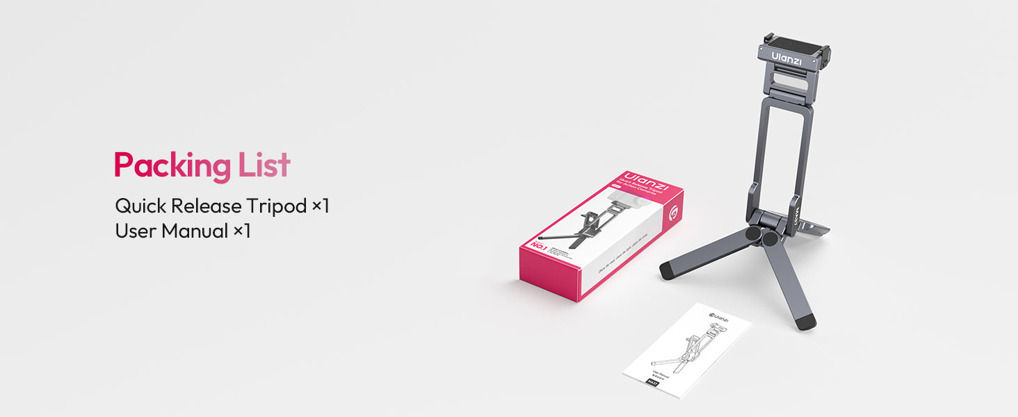 ULANZI MA37 Magnetic Quick Release Mini Tripod for DJI Osmo Action 3/4/5 Pro
