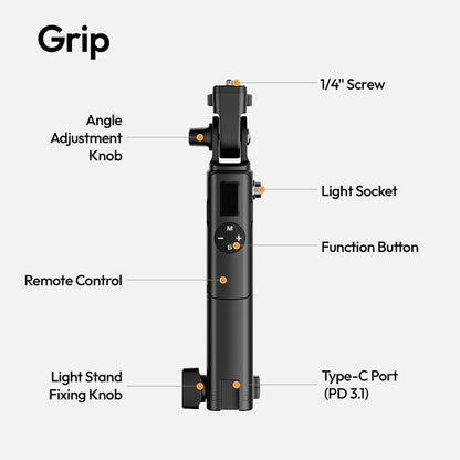 Ulanzi AL60 Inflatable Tube LED Light, 2700Kâ€“6500K CRIâ‰¥96, 10 FX, Type-C