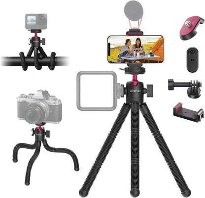 ULANZI MT-91 Flexible Octopus Tripod 3-in-1 for Phone/GoPro/Camera w Bluetooth
