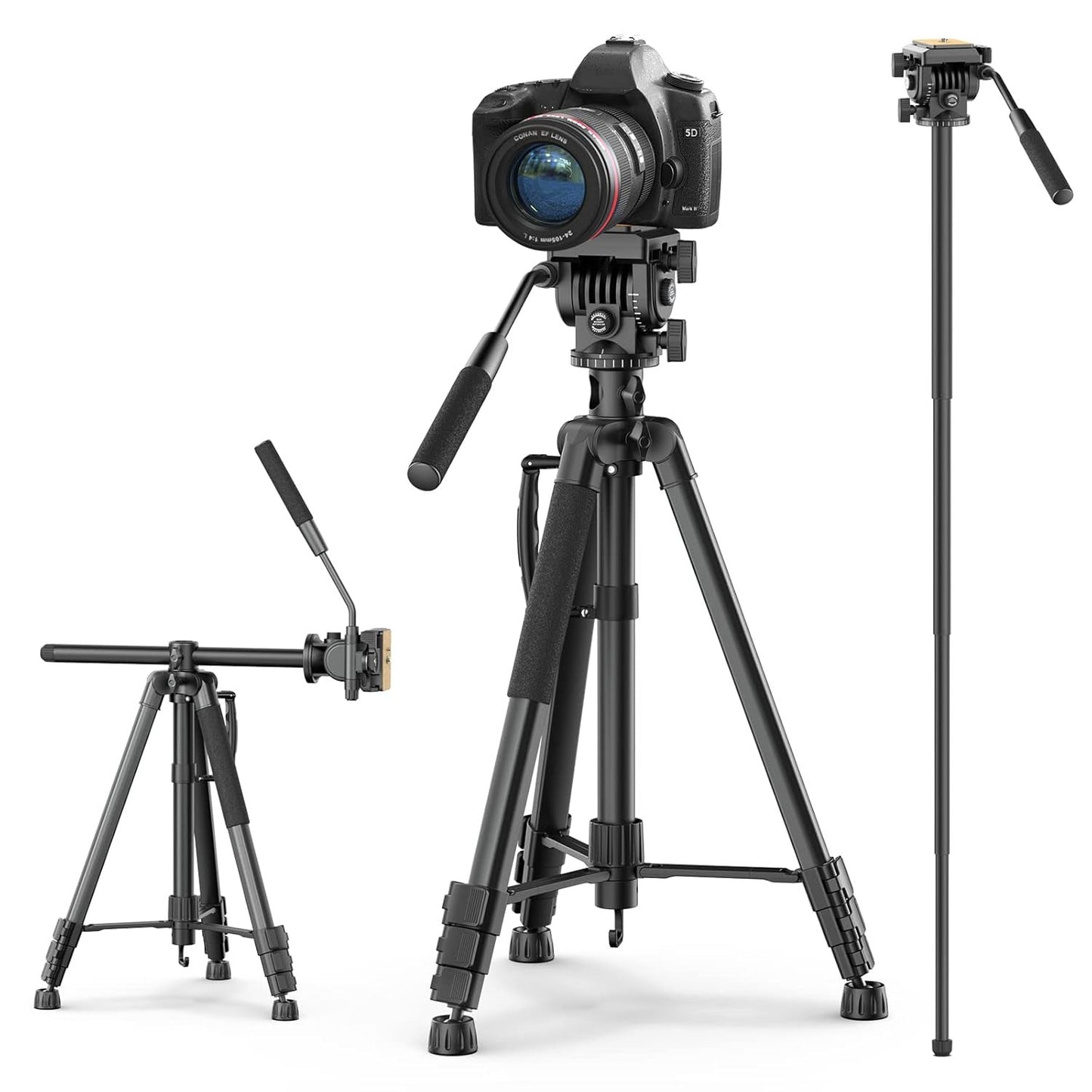 ULANZI VT-02 Metal Tripod â€“ Heavy Duty Portable, Adjustable for DSLR/Phones