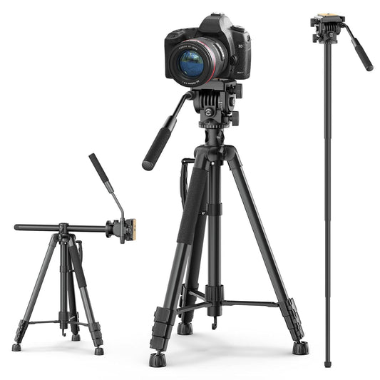 ULANZI VT-02 Metal Tripod â€“ Heavy Duty Portable, Adjustable for DSLR/Phones